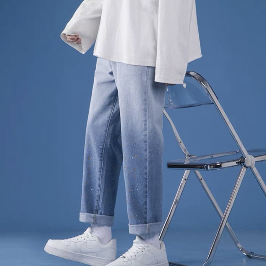 Quần Jeans Baggy Nam Nữ Loang, Quần Bò Hai Màu Ống Rộng Cực Chất ( HÀNG CAO CAP LOAI 1 )Q18