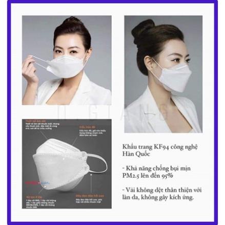 Khẩu trang KF94, Khẩu trang 4D HD MASK AN PHONG thùng 300 chiếc sản xuất theo công nghệ hàn quốc kháng khuẩn an toàn