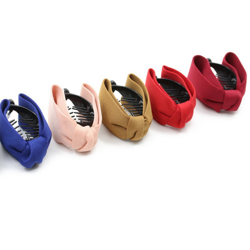 Kẹp tóc nơ vải thủ công thời trang cho nữ