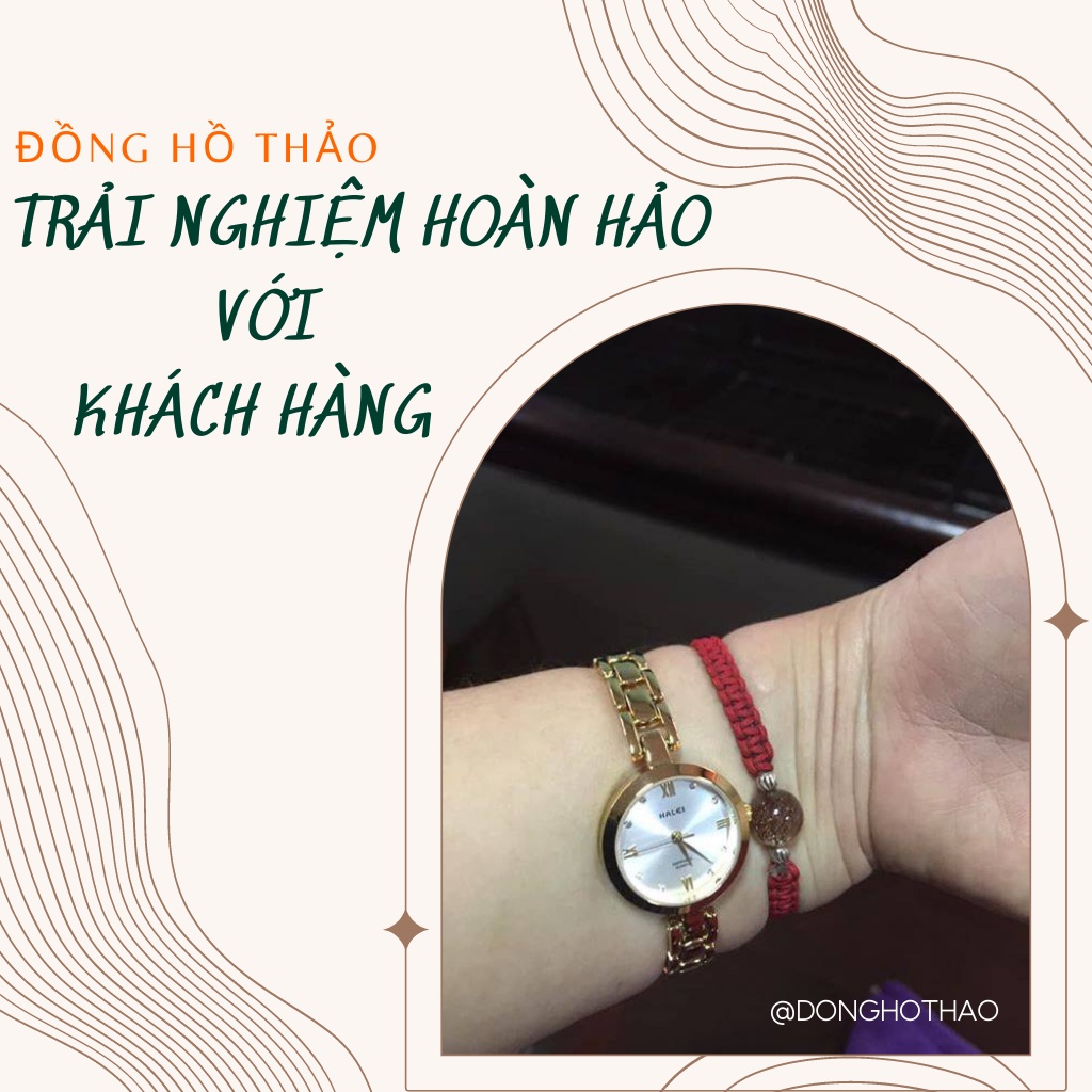 Đồng Hồ Nữ Dây Lắc Halei 5009 Chống Xước Nhỏ Xinh
