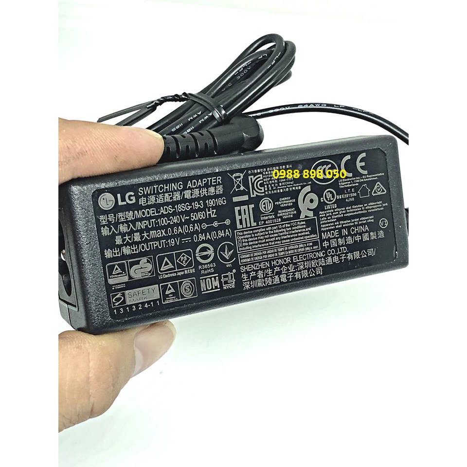 DÂY NGUỒN MÀN HÌNH 19V 0.84A LG