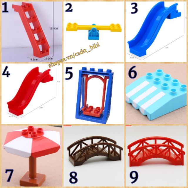 Lego tạo công viên vui chơi tương thích lego duplo