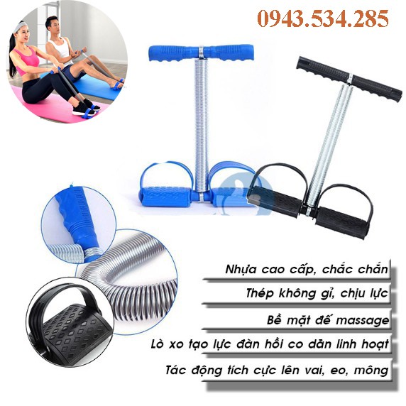 Dây kéo đàn hồi lò xo thép siêu bền Tummy trimmer dụng cụ thể dục tập gym cơ bụng tay eo lưng tại nhà tiện dụng