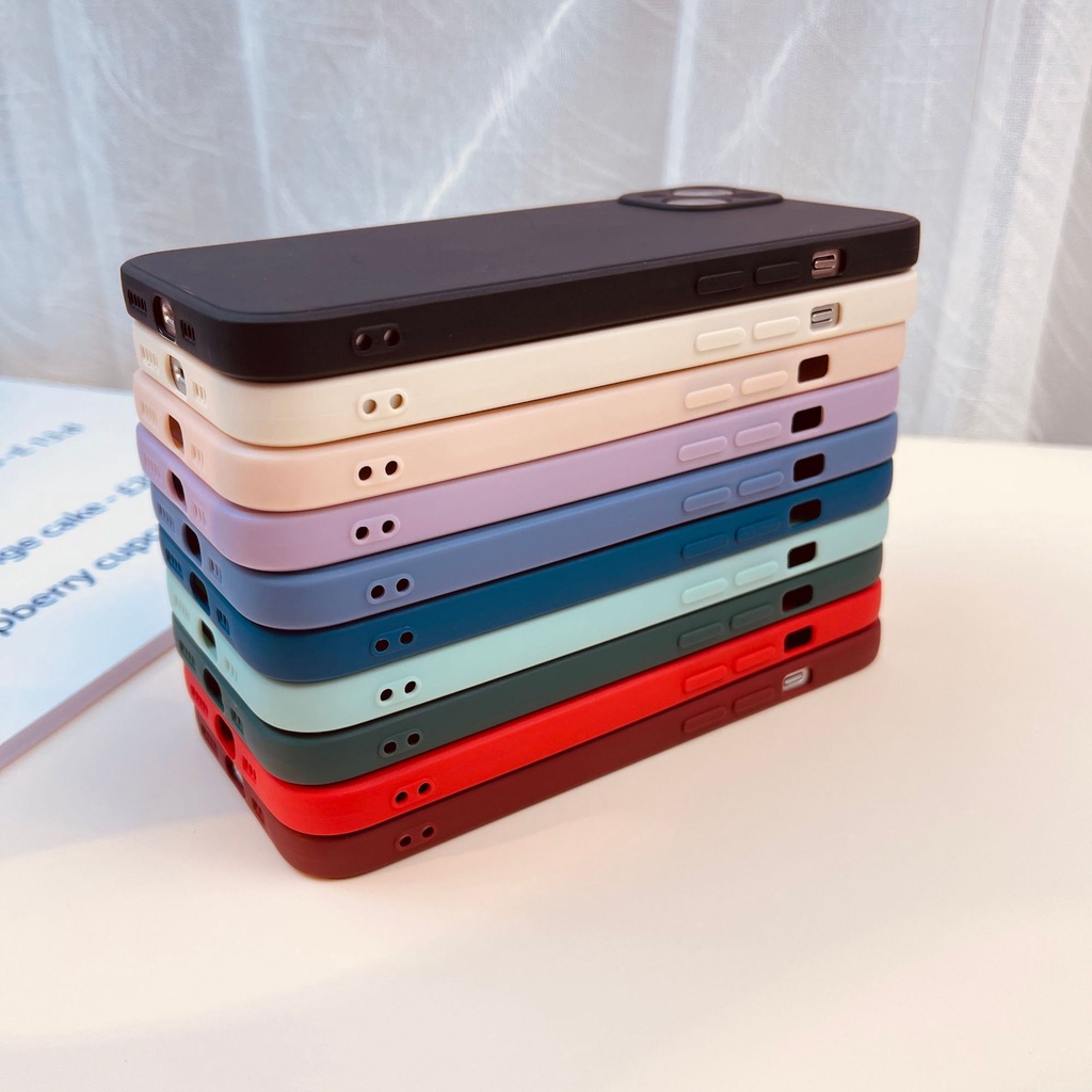 Ốp Lưng iP 14 Pro Max Plus Điện Thoại TPU Dẻo Màu Trơn Viền Vuông Bảo Vệ Camera - Minh An Saigon