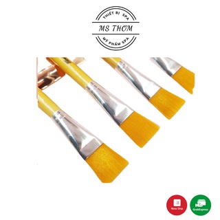 Cọ đắp mặt nạ cán gỗ, lông mềm mịn dài 19cm