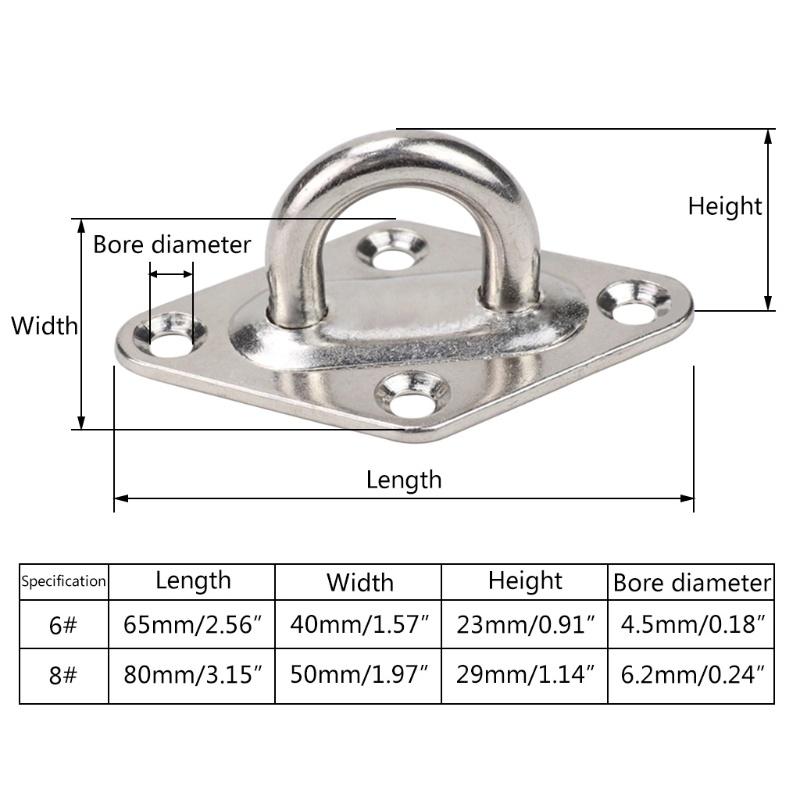 Set 4 Móc Treo Đồ Bằng Thép Không Gỉ Gắn Trần Nhà