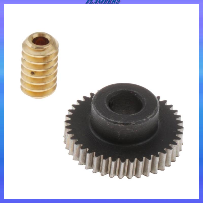 Mô Đun Bánh Răng 0.5 Modulus 40T Bằng Thép + Trục Bánh Răng Đồng Thau 0.5