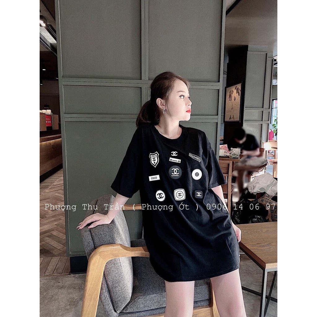 ÁO THUN IN HÌNH HUY HIỆU 2 MÀU ĐEN TRẮNG CHẤT ĐẸP