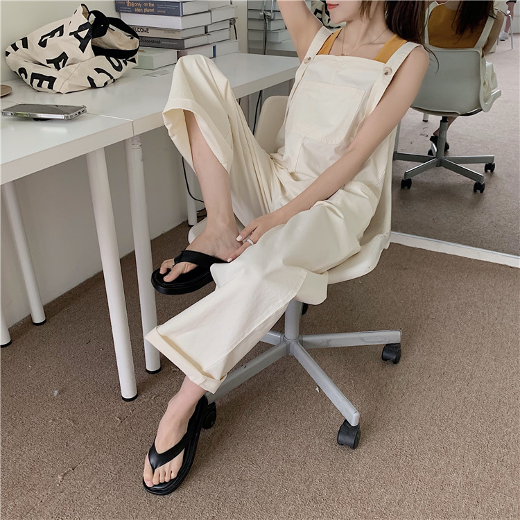 Quần Yếm Ống Rộng Màu Trơn 42727 | BigBuy360 - bigbuy360.vn
