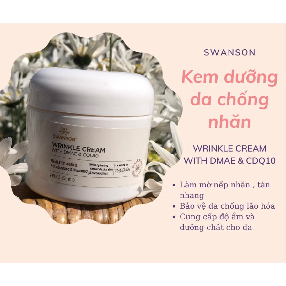 Kem dưỡng da chống lão hóa Wrinkle With Dmae & COQ10 của Swanson - Shopmyphamtoigian