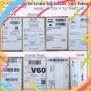 tuan000010 1000 tờ giấy in nhiệt A6, in đơn hàng, in mã vận đơn tự dán máy in Shoptida TMĐT Size 100x150mm tuan000010