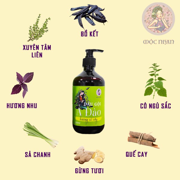 Dầu Gội Thảo Dược Mộc Nhan, Sạch Gầu, Hết Rụng Tóc, Hết Ngứa, Mộc Nhan Natural