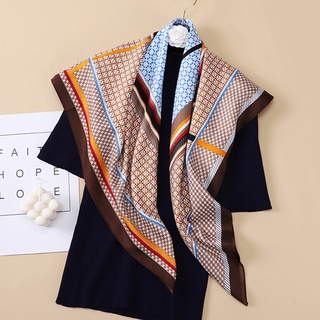 Khăn lụa vuông bản to 90x90 cm khăn turban bandana quàng cổ làm áo yếm