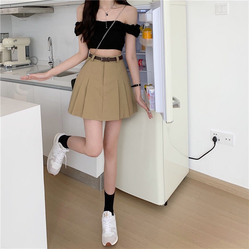 Chân Váy Chữ a Lưng Cao Xếp Ly Thời Trang Phong Cách Hàn Quốc Cho Nữ tao bao