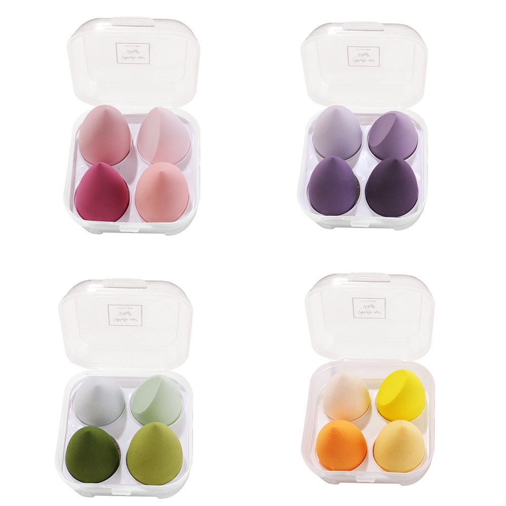 [Hàng mới về] Set 4 Mút Trang Điểm Hình Giọt Nước Tiện Dụng Cho Nữ