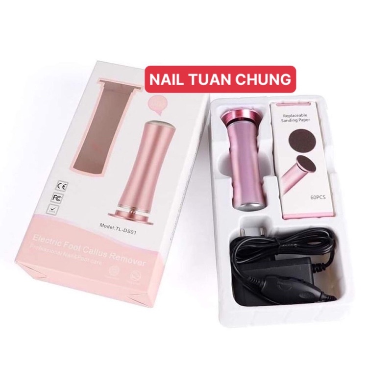 Máy Chà Gót Chân Động Cơ 2 Chiều [ Kèm 60 Miếng Chà ]