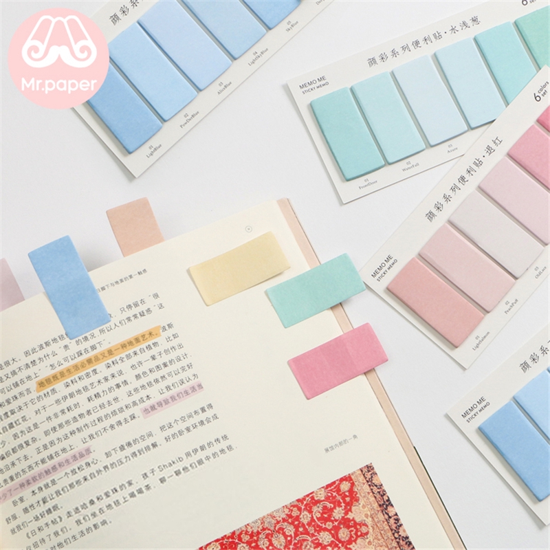 Bộ 120 tờ giấy viết ghi chú 6 màu sắc tiện dụng