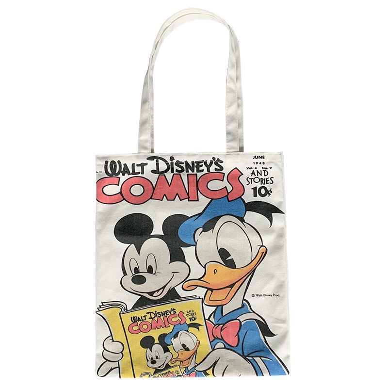 Túi vải Cỡ Lớn In Họa Tiết Hoạt Hình Disney Đáng Yêu