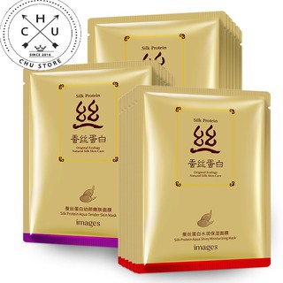 (Rẻ Vô Địch) Mặt Nạ Images Lụa Tơ Tằm Silk Protein Dưỡng Da Mụn Cấp Ẩm Thải Độc Làm Trắng (Bán Buôn MN73)