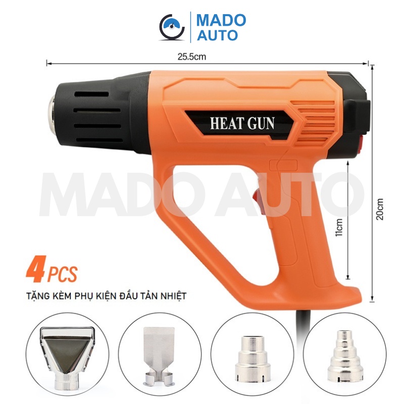 Máy sấy Film cách nhiệt có đầu chống nóng 2000w 650 độ MADO AUTO FM28