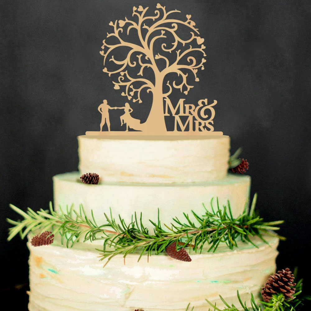 ❀SIMPLE❀ "Mr and Mrs" DIY Cake Decorations Rustic Bride and Groom Wood Cake Topper Laser Cut Wooden letters|Gifts Vintage Wedding Supplies