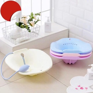 chậu xông hơi vệ sinh phụ nữ có vòi xịt để vừa bộn cầu toilet.
