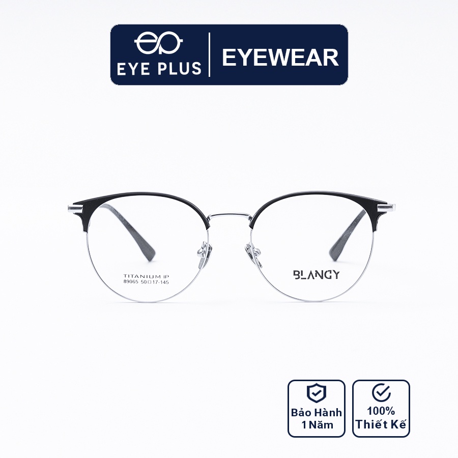 Gọng kính mắt cận nam nữ thời trang EYE PLUS clubmaster mắt tròn Blancy-89065