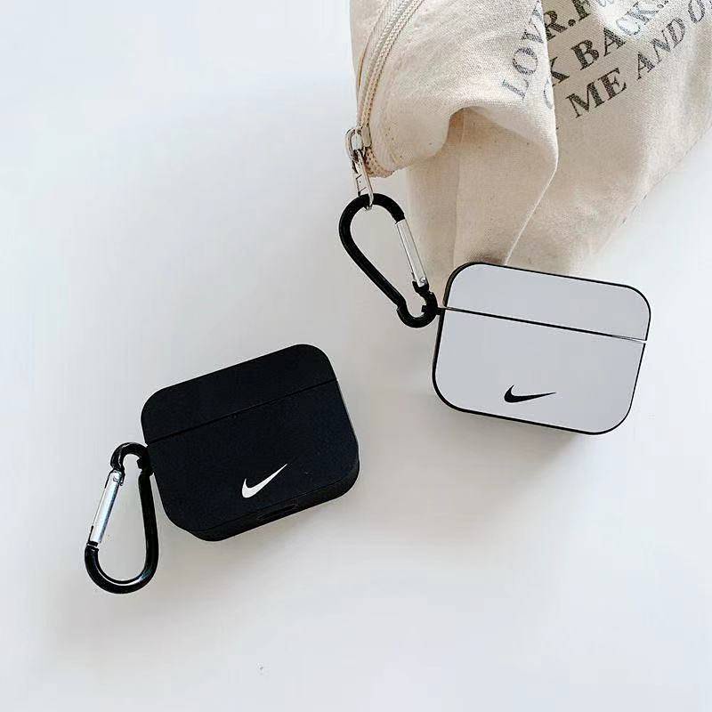 Vỏ bọc silicone cứng bảo vệ hộp sạc tai nghe bluetooth in hình logo Nike thích hợp cho Airpods 1/ 2 3 Pro