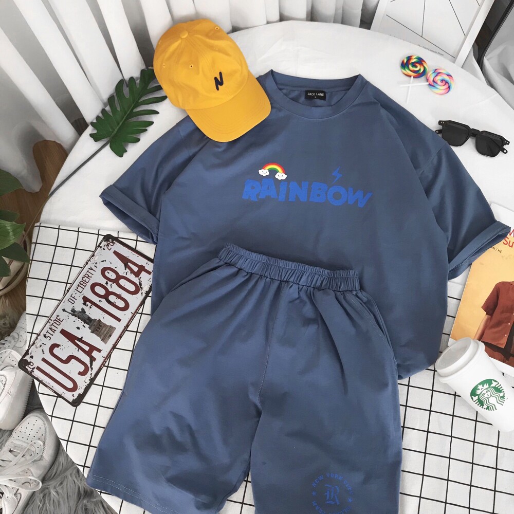 [Mã SKAMA06 giảm 8% TỐI ĐA 50K đơn250K] Set bộ oversize Rainbow, JACKLANE, Set bộ cộc tay Unisex Jack Lane | BigBuy360 - bigbuy360.vn