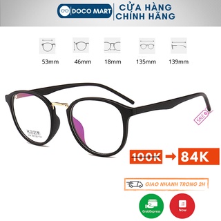 Gọng kính cận tròn nam nữ chất liệu nhựa dẻo thiết kế nhiều màu sắc - TR209
