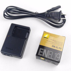 Bộ pin sạc thay thế 1 Pin 1 Sạc máy ảnh Nikon EN-EL19