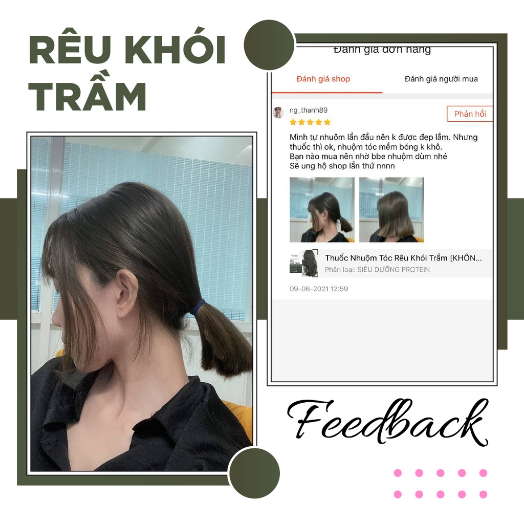 Thuốc Nhuộm Tóc Rêu Khói Trầm [KHÔNG TẨY] - Minzihair