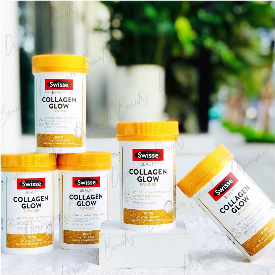 Bột đẹp da Swisse beauty collagen glow/ renew/ balance powder 120g đẹp da, căng bóng/ giảm stress/ hỗ trợ tiêu hóa