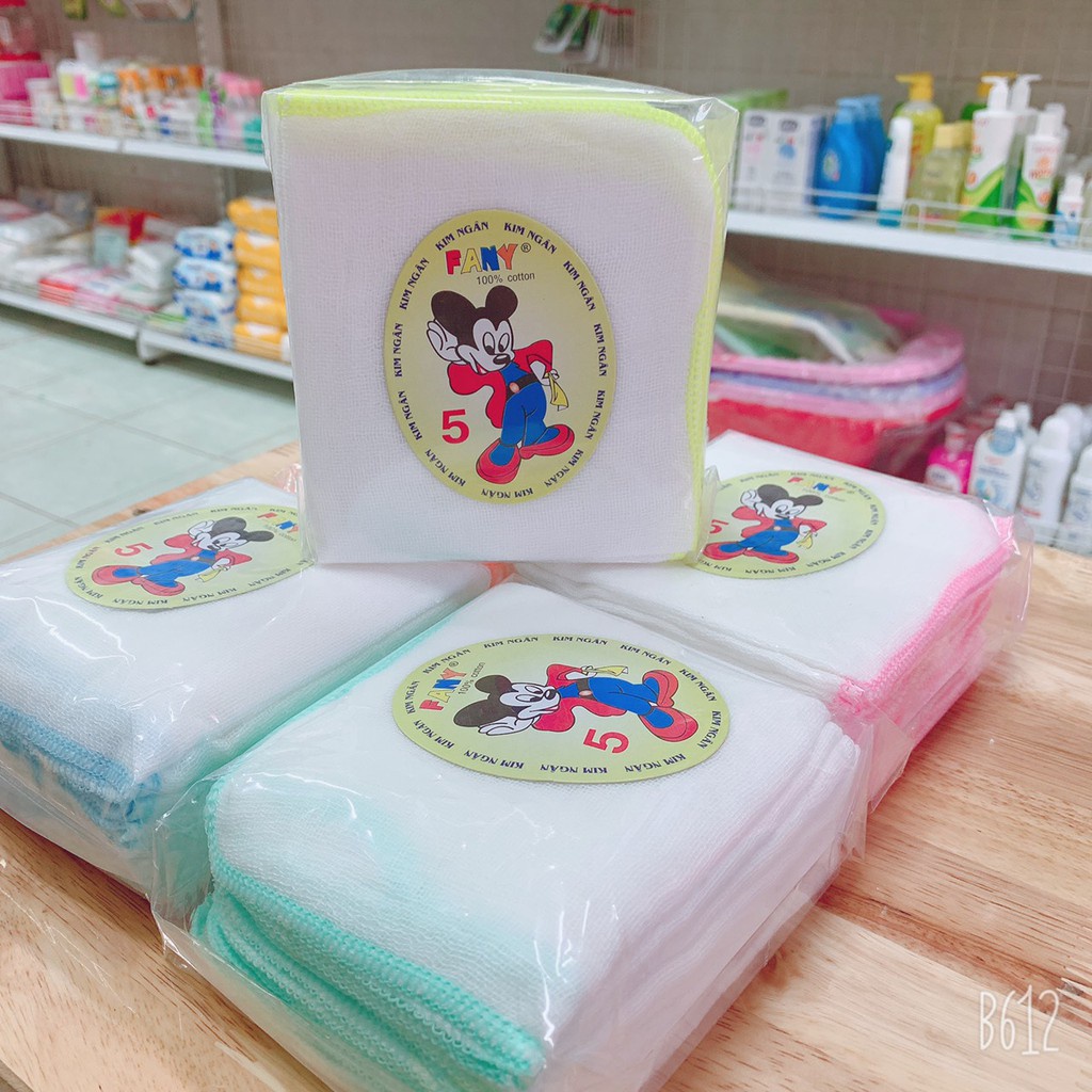 Khăn xô sữa cho bé 3 lớp siêu mềm thấm nước nhanh, bịch 10 cái