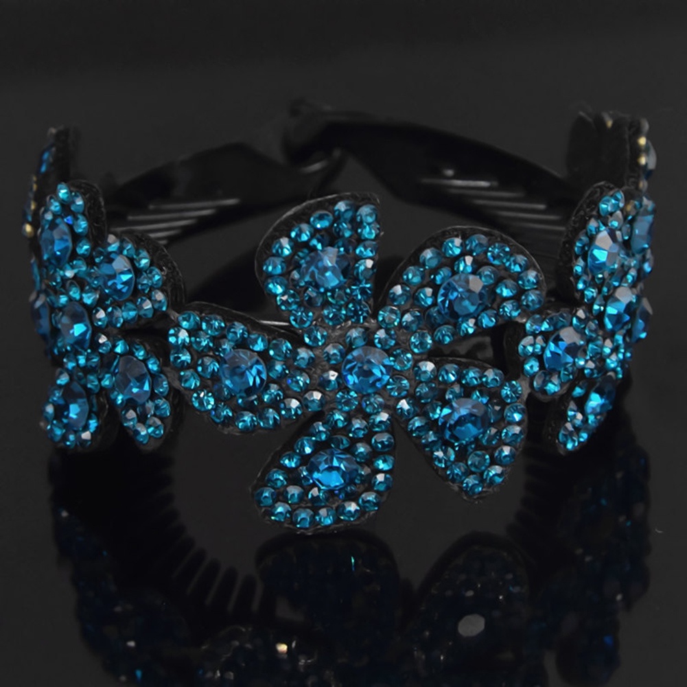 Kẹp búi tóc hoa đính đá thời trang cho nữ