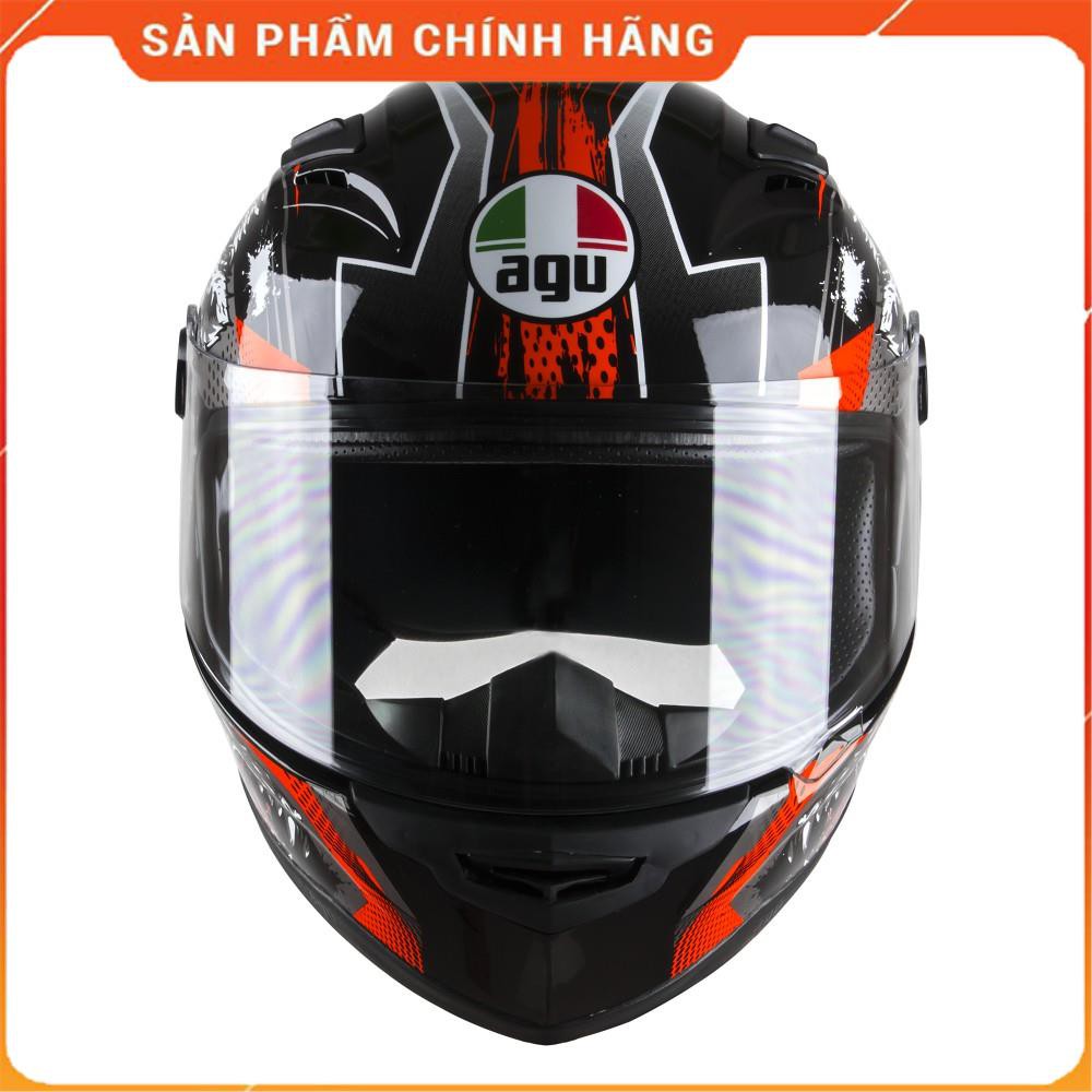 Mũ bảo hiểm AGU fullface 39 đỏ thời trang