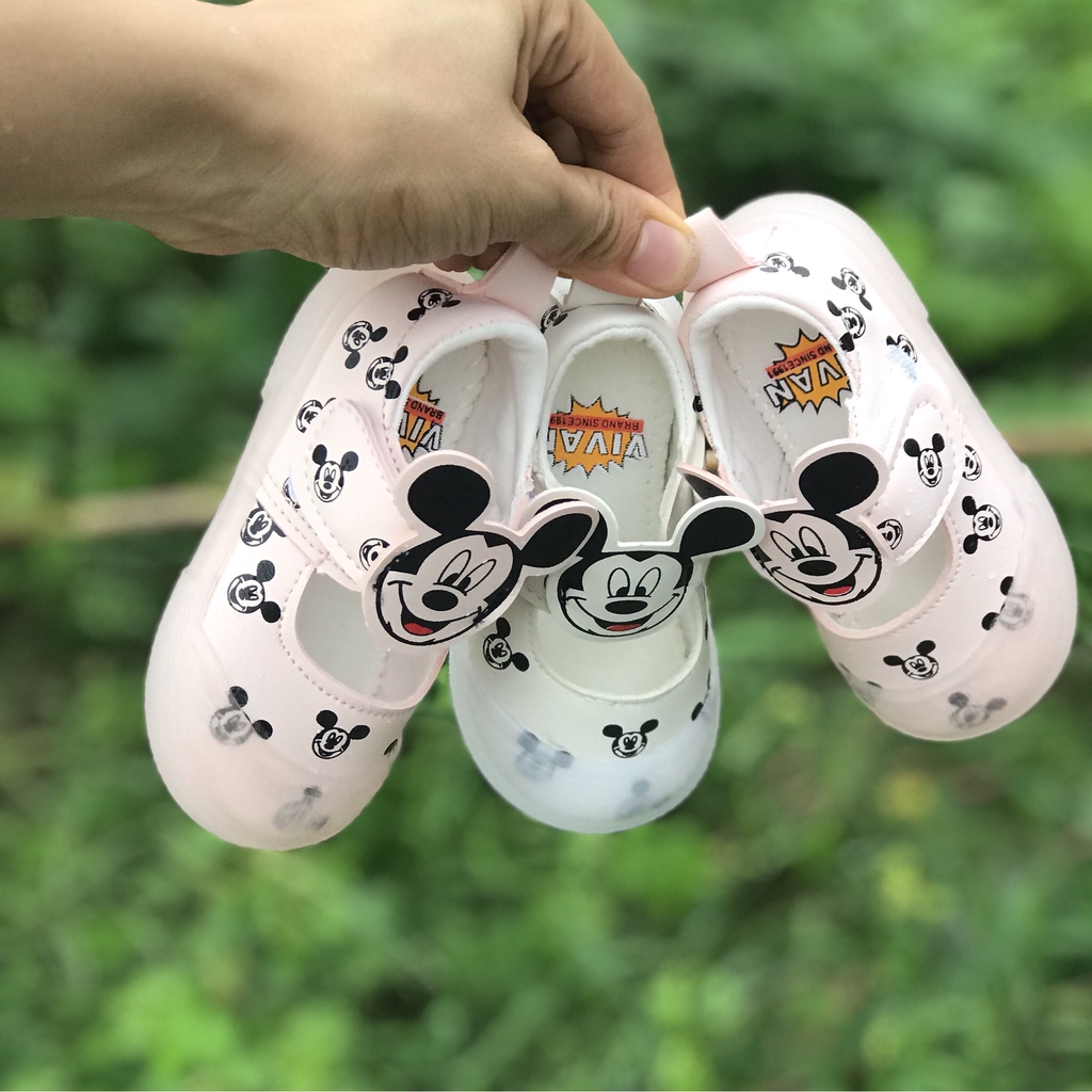 Giầy búp bê Quảng Châu cao cấp hình chuột Mickey cho bé gái mã mới 902-9902