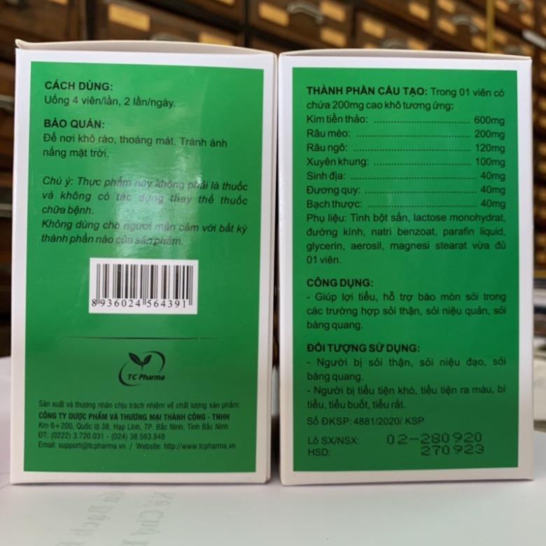 [GIÁ GỐC] Tán Thảo Khang - Viên Uống Mòn Sỏi Lợi Tiểu - Hộp 60 viên