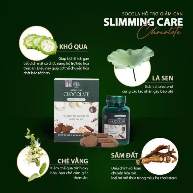 Chocolate slimming Care x3 kẹo socola giảm cân