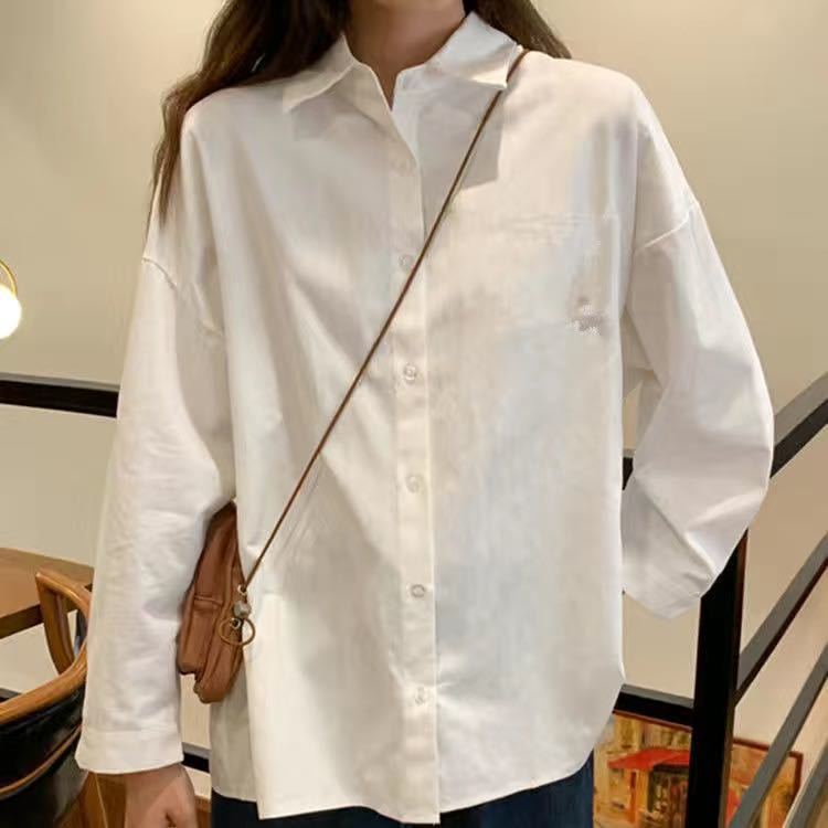 Set Áo Sơ Mi Cổ Chữ V Form Rộng Và Áo Khoác Không Tay Thời Trang Mới Trẻ Trung Sành Điệu Cho Nữ