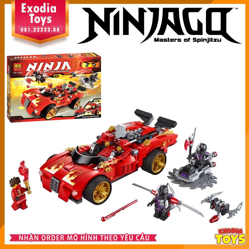 Xếp hình Ninjago Siêu xe chiến đấu X1 của Kai - Đồ Chơi Lắp Ghép Sáng Tạo - BELA 9796 Lego Ideas 70727