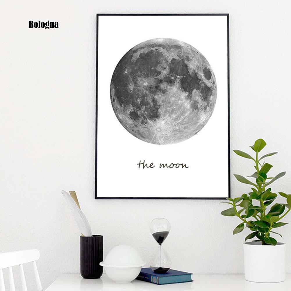 Tranh canvas hình mặt trăng treo trang trí tường