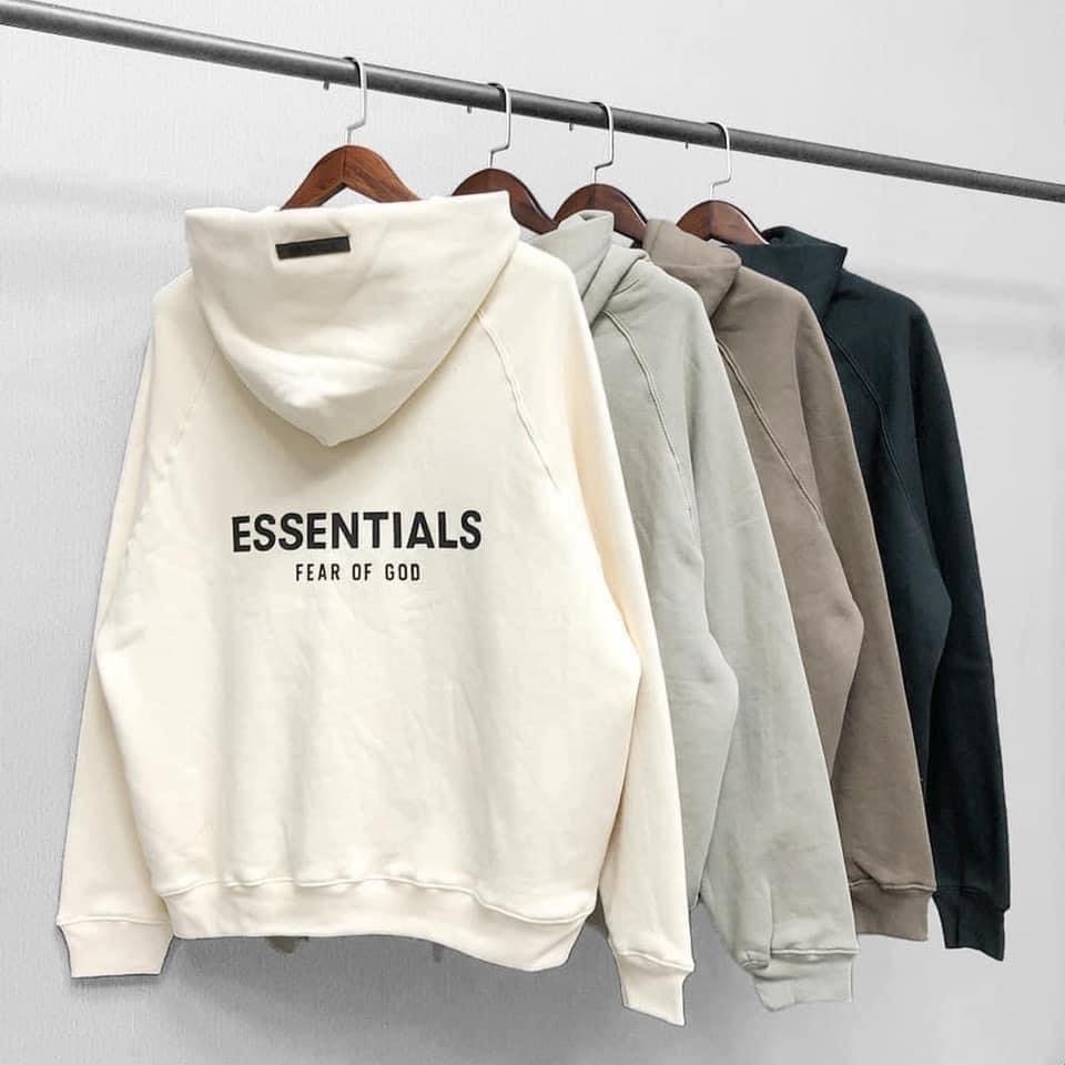 Áo Hoodie Essentials phiên bản 2021 chữ in nổi cao su sau lưng chất nỉ cotton dày dặn | BigBuy360 - bigbuy360.vn