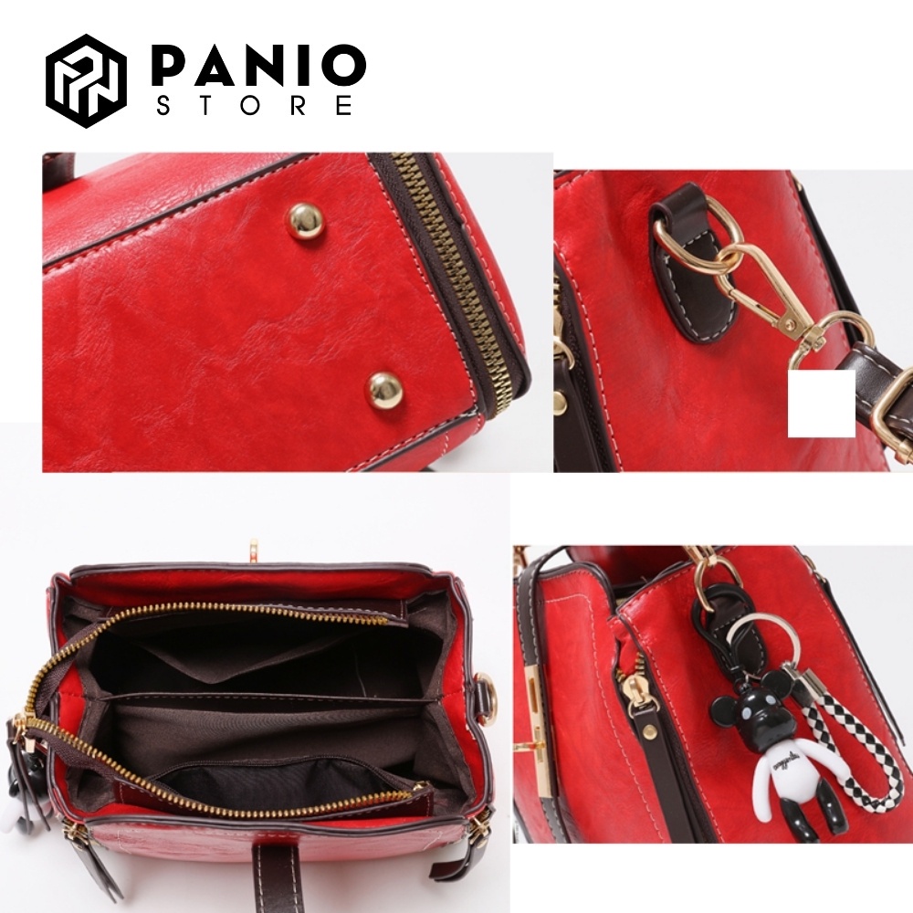 Túi xách nữ công sở thời trang hàn quốc, túi đeo chéo đeo vai nữ phong cách retro cute PANIO SP02