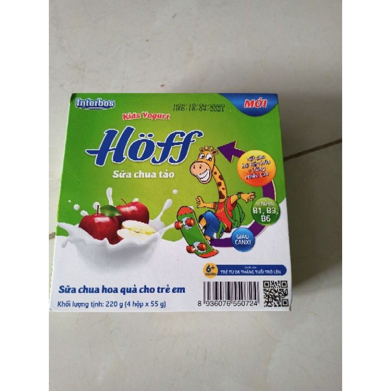 Sữa chua Hoff 4 vị 1 thùng 48 hộp date moi 2024