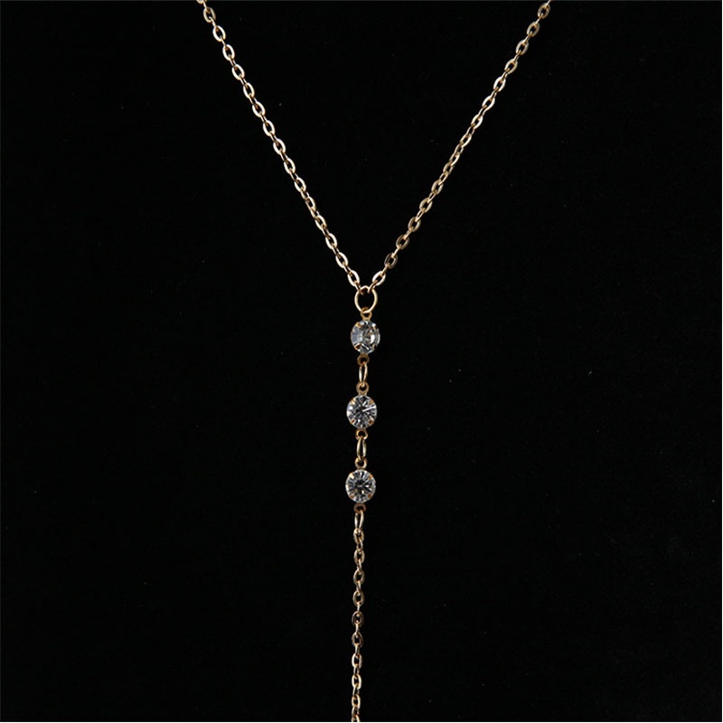 Vòng cổ Body Chain Đính Pha Lê Sau Lưng Phong Cách Boho Quyến Rũ