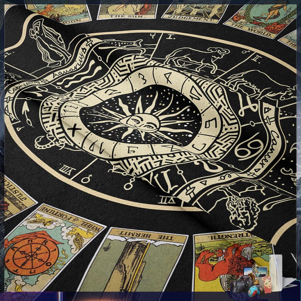 Thảm Treo Tường Trang Trí 95x73cm In Hình Lá Bài Tarot Mandala