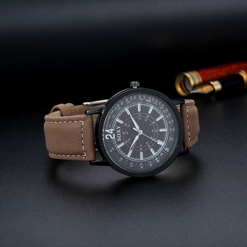 Đồng hồ nam SOXY S001 dây da lộn phong cách trẻ trung, năng động | BigBuy360 - bigbuy360.vn
