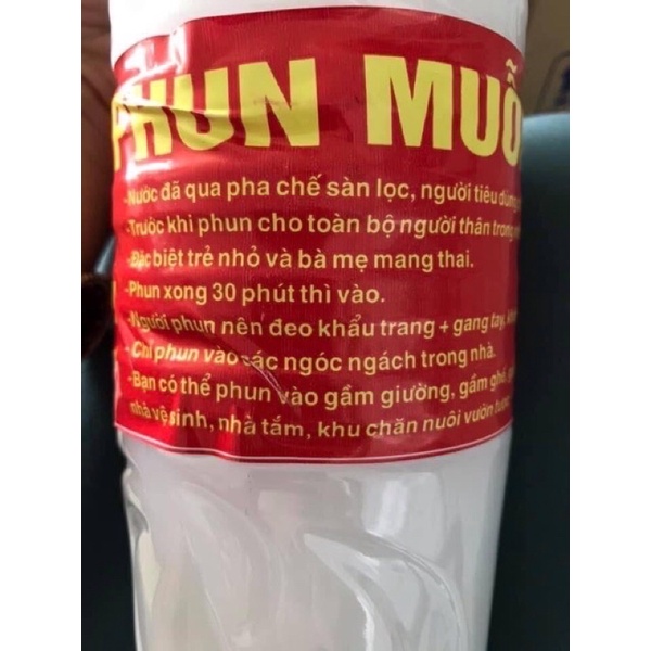 Phun muỗi sinh học ,Thuốc phun muỗi y tế sinh học pha sẵn đậm đặc chai 1,5lít