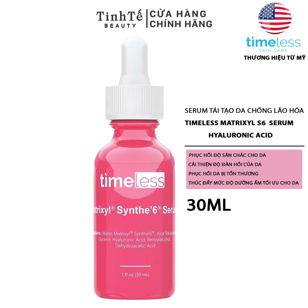 Serum Tái Tạo Da Chống Lão Hóa Timeless Matrixyl S6 Serum + Hyaluronic Acid 30ml